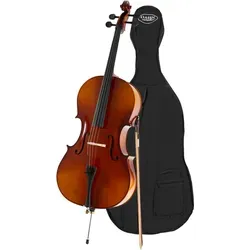 Classic Cantabile Student Cello 3/4 Set - Streichinstrumente: 3/4-Cello mit gesperrter Fichtendecke, ideal für Schüler, inklusive Bogen und Tasche für einfachen Transport.