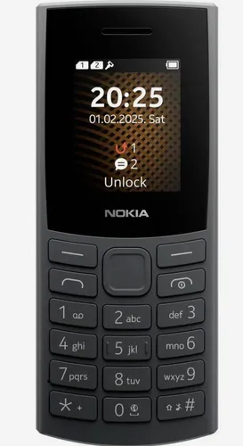 NOKIA 105 2G Handy schwarz - Mobiltelefon mit Dual-SIM-Funktion, IP52 zertifiziert und ideal für stressfreies Telefonieren dank Freisprechfunktion.