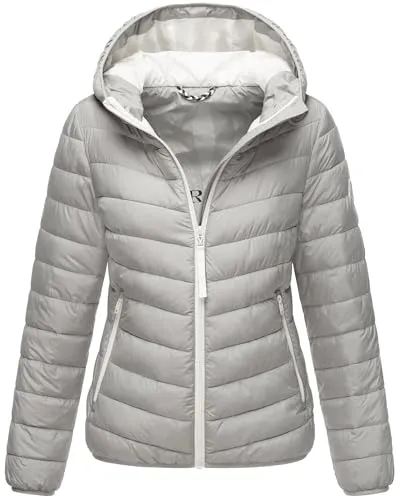 MARIKOO Damen Winterjacke B994 - Stylische Steppjacke mit Kapuze und integriertem Beutel - Funktionsjacken mit Wärme speichernder Funktion, ideal für kaltes Wetter und mit praktischem Design für optimale Bewegungsfreiheit.