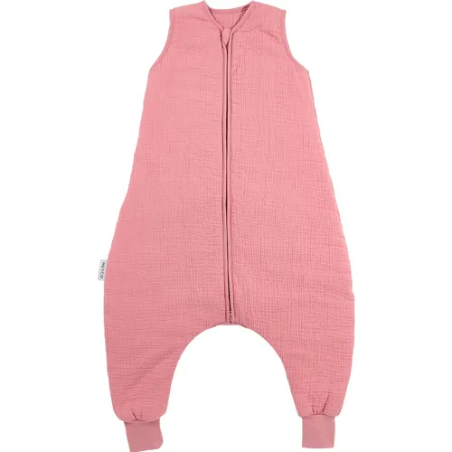 Meyco Baby Ganzjahres-Sleepoverall Musselin 2.0 TOG - Komfortabler Ganzjahres-Sleepoverall für Babys, aus weichem, vorgewaschenem Musselin mit atmungsaktiver Wattierung. Ideal für entspannte Nächte mit viel Bewegungsfreiheit und praktischem langen Reißverschluss.