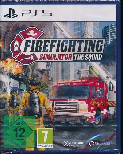Firefighting Simulator - The Squad [PS5] - Spiele für PlayStation 5, erlebe packende Feuerwehreinsätze im Mehrspieler-Koop-Modus und meistere realistische Feuersimulationen mit fünf lizenzierten Feuerwehrfahrzeugen.