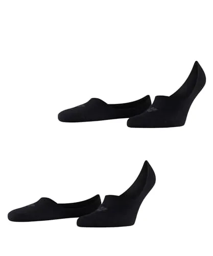 Burlington Herren Füßlinge Everyday Multipack M In Baumwolle unsichtbar einfarbig 2 Paar, Schwarz Black 3000, 43-44