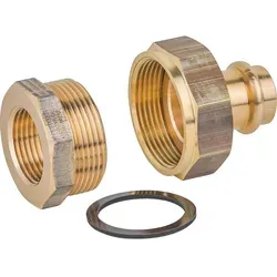 Viega Sanpress 2267 Isolierverschraubung 18 x 3/4" - Fittings für effiziente Wasserinstallation, Pressfitting aus verzinktem Stahl mit maximal 6 bar Druck, ideal für langlebige Verbindungen.