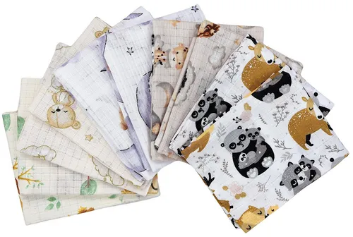 TupTam Baby Mullwindeln 10er Pack bunt 70x80 - Bunte und praktische Mullwindeln aus 100% Baumwolle, ideal als Spucktücher oder für die Pflege. Im 10er Pack für vielseitige Anwendungen erhältlich.