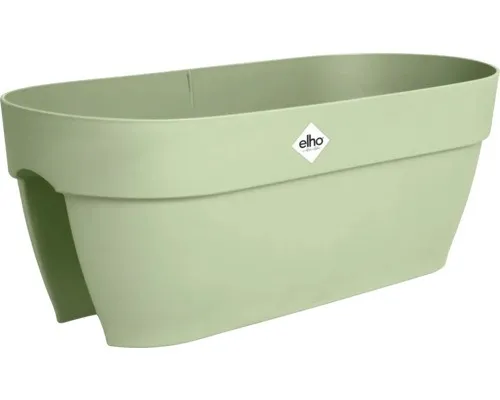 Elho Blumenkasten Flower Bridge Vibia Campana 26 cm x 59 cm x 22 cm Grün - Garten-Zubehör mit flexiblem Geländer-Design für Pflanzen, Überlaufröhrchen für optimale Bewässerung und eleganter Form für stilvolle Balkone.