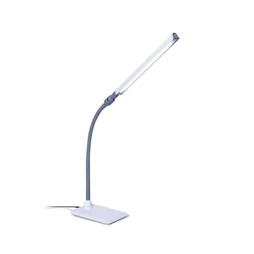 Daylight UnoPro™ LED Tischlampe – 6000K, 1150 Lux, 4 Helligkeitsstufen, Blendschutzschirm, Flexibler Arm, Schwenkkopf, Tageslicht-Schreibtischleuchte für Nähen, Lesen & Basteln, Weiß