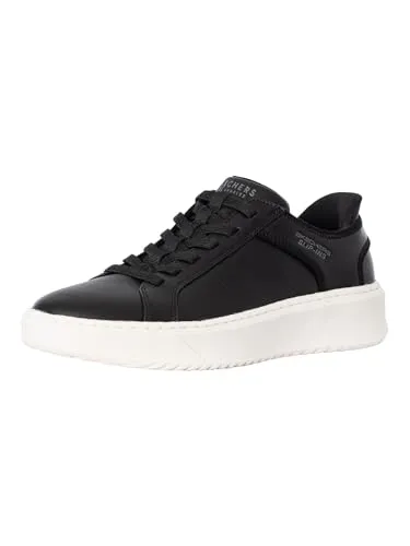 Skechers Herren Freihändige Slip-Ins Court Break - Doppelt belüftet Sneaker - Herren-Sneaker mit exklusivem Fersenkissen für optimalen Halt und luftgekühlter Memory-Schaum-Einlegesohle für höchsten Komfort.