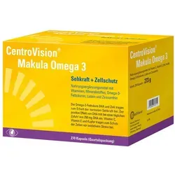 Centrovision Makula Omega-3 Kapseln - Nahrungsergänzung mit DHA, zur Erhaltung der Sehkraft und Schutz vor oxidativem Stress