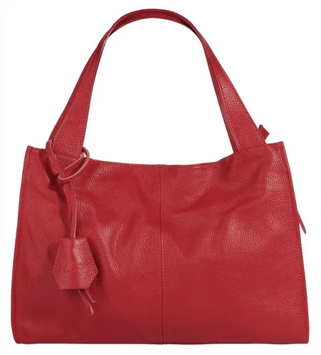 Shopper CLUTY - Eleganter Damen Shopper aus echtem Leder - Handtaschen aus 100% Rindleder, Made in Italy. Geräumiges Hauptfach mit Smartphonefach und Reißverschluss für Sicherheit und Stil.
