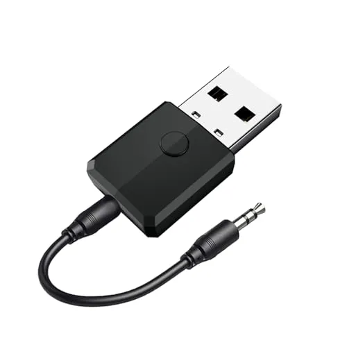 Isobel Bluetooth Adapter 5.0 - 2 in 1 Wireless Mini Sender und Empfänger - Vielseitiger Bluetooth-Adapter für drahtlose Audioübertragung. Ideal für TV, PC und Lautsprecher. Einfache Bedienung mit Ein-Tasten-Schaltmodus und USB-Stromversorgung für ununterbrochenen Musikgenuss.