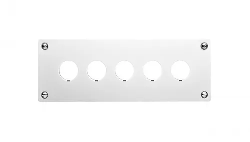 Eaton M22-E5 5-otworowa montażowa płyta przycisków - Trenn- & Lastschalter, Aluminium Einbautableau mit 5 Einbaustellen für einfache Installation und hohe Stabilität.