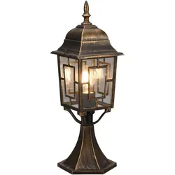 Trio Leuchten Außen Wegeleuchte Volturno 505960128 - Lampen aus robustem Aluminium Druckguss in rostfarbig antik, ideal für den Außenbereich mit IP44 Schutz gegen Spritzwasser. Einfache Montage ohne Leuchtmittel.