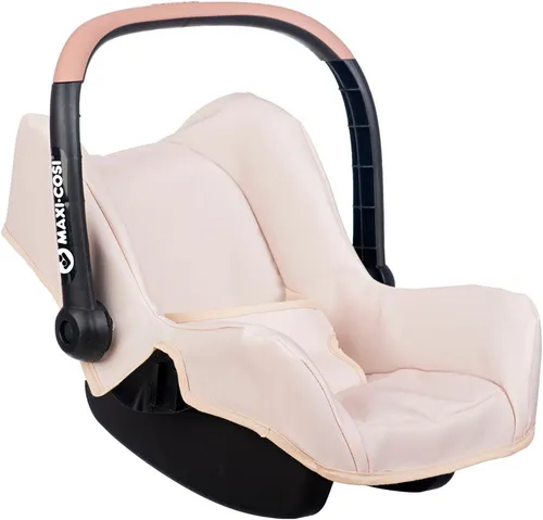 Smoby Puppen Autositz Maxi-Cosi - Puppenschalensitz für Puppen bis 42 cm, mit praktischem Tragebügel und Staufach für Pflegeprodukte, ideal für kleine Puppenmamas!
