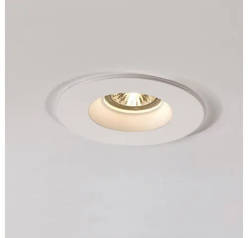 SLV PLASTRA Einbauleuchte QPAR51, rund, weißer Gips - Strahler & Spots - Hochwertige Gipseinbauleuchte mit puristischer Formgebung, ideal für GU10 Halogen oder Retrofit LED, sorgt für individuelle Lichtakzente.