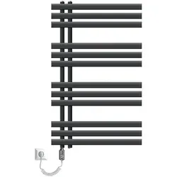 LuxeBath Badheizkörper Design Heizkörper Handtuchtrockner Badezimmer Heizung für Handtücher, Handtuchwärmer Iron EM Elektrisch mit Heizstab 300W