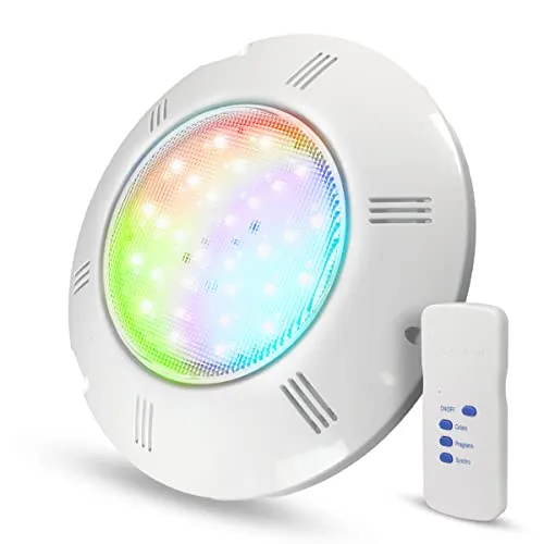 Paradies Pool Seamaid Flachscheinwerfer LED RGB inklusive Fernbedienung 17 Watt 510 Lumen 15.000 Betriebsstunden Strahler Poolbeleuchtung