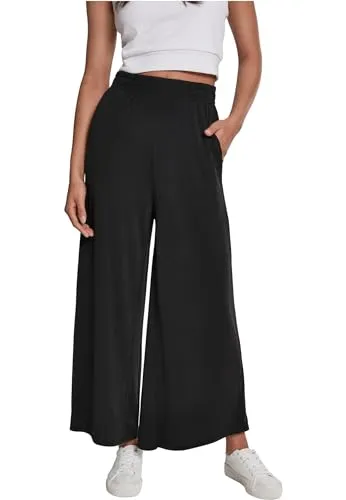 Urban Classics Damen Hose Ladies Modal Culotte - Damen-Hosen, lässige 3/4 Länge mit elastischem Gummibund für perfekten Sitz und Komfort, erhältlich in Größen XS-5XL.
