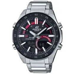 Casio Edifice Herrenuhr ERA-120DB-1AVEF - Edelstahl Armbanduhr mit Wasserdichtigkeit bis 10 Bar, perfekt zum Schwimmen. Mit Weltzeitfunktion und Stoppuhr für präzises Zeitmanagement - ideal für den aktiven Lifestyle.