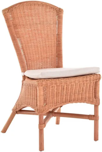 Krines Home Esszimmerstuhl Rattan - Hohe Rückenlehne für stilvolles Wohnen - Stühle - Hochwertiger Rattanstuhl mit hoher Rückenlehne, handgefertigt aus nachhaltigem Rattan, ideal für ein modernes und umweltbewusstes Zuhause.