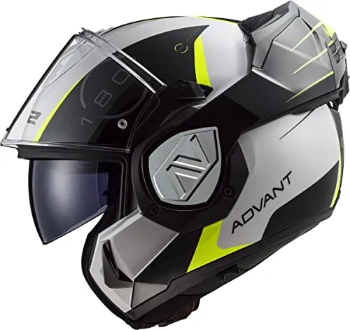 LS2 FF906 Advant Codex Helm, schwarz-weiss, Größe XS - Motorradhelm mit 180° rotierendem Kinnbügel und kratzfestem, UV-beständigem Visier – ideal für Sicherheit und Komfort auf jeder Fahrt.