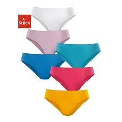 petite fleur Jazz-Pants Slips (6er-Pack) aus reiner Baumwolle blau|bunt|gelb|rosa 40