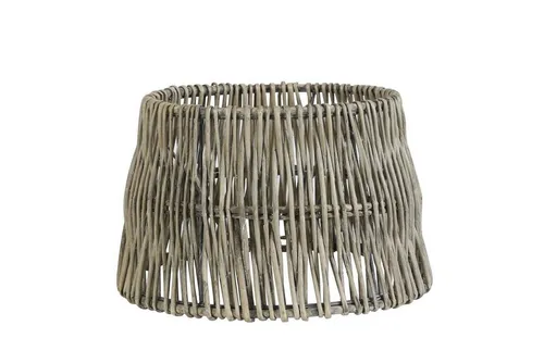 Light & Living Lampenschirm Zylinder ROTAN Ø40cm in Grau - Lampenschirm aus Rattan, rund mit einem Durchmesser von 40 cm, ideal für stilvolle Beleuchtung in jedem Raum.