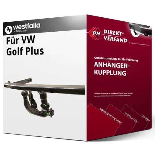 Westfalia Abnehmbare Anhängerkupplung für VW Golf 5 + 6 und Audi A3 - Abschleppstangen: Flexible und unsichtbare Lösung für Anhänger und Fahrradträger, ideal für Freizeit und Arbeit. Hohe Anhängelast von 1800 kg, TÜV-geprüft und OE-Qualität.