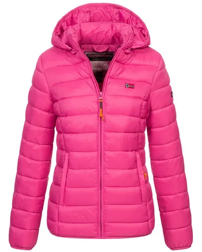 Geographical Norway Winterjacke Steppjacke Kapuzenjacke in Flashy Pink - Funktionsjacke für Damen, leicht und warm, ideal für kalte Tage mit stylischer Kapuze und gesteppter Fütterung für optimalen Komfort.