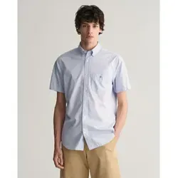 Gant Kurzarmhemd Regular Fit - Herren-Freizeithemden, leicht strapazierfähig und pflegeleicht mit kleiner Logostickerei auf der Brusttasche, ideal für lässige Anlässe.