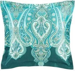 Bassetti Kissenbezug RAGUSA TANNENGRÜN 40x40cm - Bettwäsche-Kollektion inspiriert von Sizilien, aus 100% Baumwolle mit elegantem Kaschmirmotiv und praktischem Reißverschluss für einfachen Bezug.