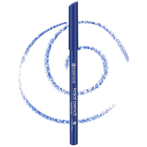 essence kajal pencil 30 Classic Blue – Kajalstift mit weicher & anspitzbarer Stiftmine – Augen-Make-up – Vegane Kosmetik ohne Parfum