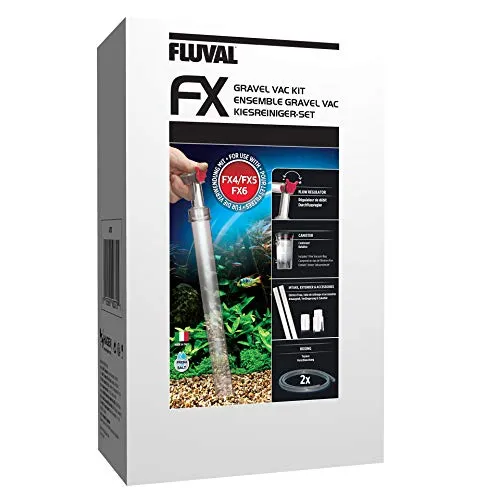 Fluval Kiesreiniger Set für Außenfilter FX4, FX5 und FX6 - Effektive Reinigung für Ihr Aquarium: Integriertes Filtergehäuse mit feinen Vakuumbeuteln, Daumenbedienung und Kiesschutz für müheloses Entfernen von Schmutz und Ablagerungen.