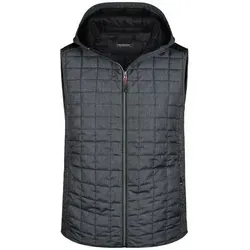 Men's Knitted Hybrid Vest Weste im stylischen Materialmix grau, Gr. XXL