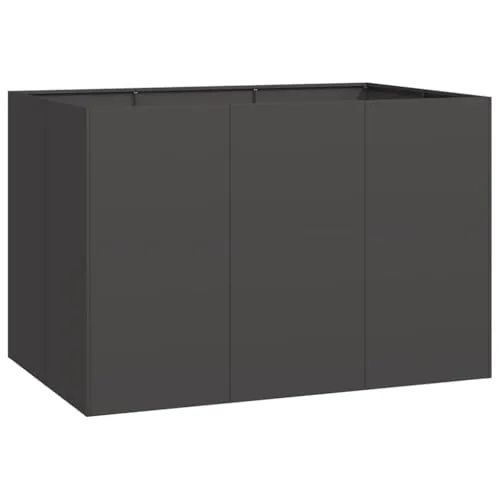Mega-Shop XL Pflanzkübel 120 cm - Garten-Zubehör für Blumen, Erdbeeren und Kräuter. Moderner, freistehender Blumenkübel aus verzinktem Stahl, einfache Montage mit Anleitung.