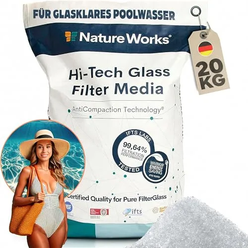 Poolomio Whirlpoolmatte Hi-Tech Filterglas - Kristallweiß - Whirlpool-Sitze, aus hochwertigem Materialmix für optimale Hygiene und Langlebigkeit, erhältlich in verschiedenen Gebindegrößen.