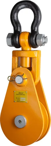 DELTA® Umlenkrolle mit Schäkel - 15t - Robuste Umlenkrolle für schwere Lasten bis 15t. Mit drehbarem Schäkel und selbstschmierter Bolzenlagerung. Ideal für den professionellen Einsatz und erfüllt die Maschinenrichtlinie 2006/42/EG.