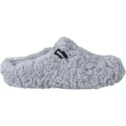 Pantoffel VERBENAS "York Damara" - Damen Hausschuh in hellgrau - Pantoletten, wärmendes Textilmaterial für kuschelige Fußwärme, ideal für entspannte Stunden zu Hause.
