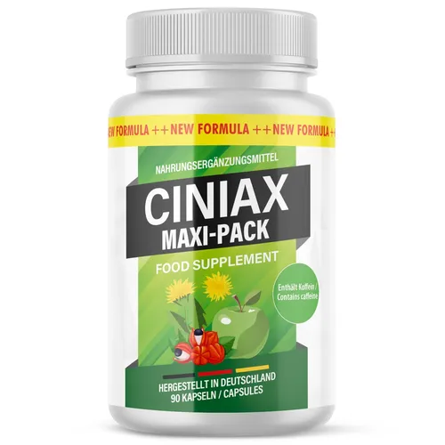 CINIAX Kapseln im Maxi-Pack (90 St.) - Nahrungsergänzungsmittel zur Förderung des allgemeinen Wohlbefindens mit natürlichen Zutaten. Ideal für Männer & Frauen, einfache Einnahme und in Deutschland hergestellt. Jetzt im praktischen Maxi-Pack!