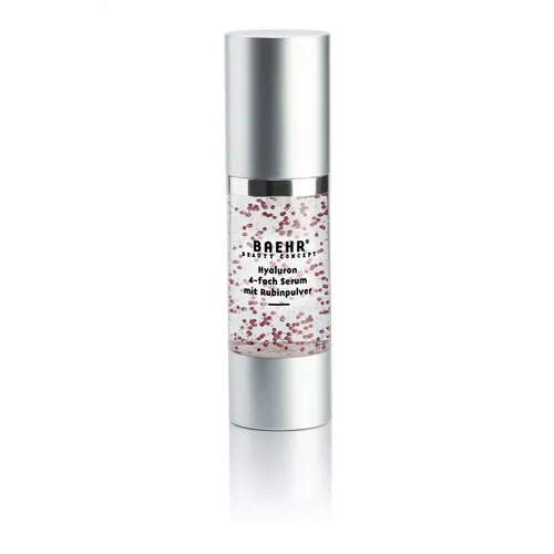BAEHR BEAUTY CONCEPT Hyaluron-4-Fach-Serum mit Rubinpulver 30ml - Anti-Faltenprodukte, luxuriöse Tages- & Nachtpflege mit 4-fach Hyaluron für intensive Feuchtigkeit und strahlende Haut.