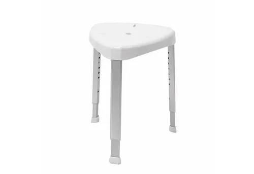 Drive Medical Duschhocker DELTA 150 – Leicht und Stabil - Praktischer Duschhocker in dreieckiger Form für platzsparende Nutzung. Teleskopbeine mit siebenfacher Höhenverstellung und strukturierte Oberfläche für sicheren Halt. Ideal für die tägliche Körperhygiene.