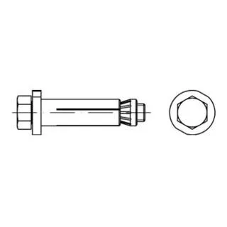 LINDAPTER Hohlraumdübel R 82031 m.6-kantschraube HB 20-2 (120/60) A 4