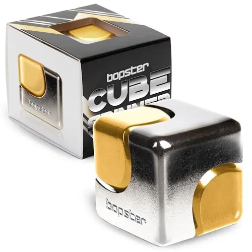 bopster Fidget Cube Handspinner aus eloxiertem Metall – Stressabbau und Konzentrationshilfe - Der bopster Fidget Cube Handspinner aus hochwertigem, eloxiertem Aluminium ist ideal für stressige Situationen. Kompakt und tragbar, verbessert er die Konzentration und ist perfekt als Geschenk in stilvoller Box.