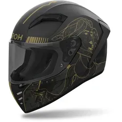 Airoh Connor Integralhelm Titan schwarz matt bronze Gr. M 57/58 - Motorradhelm mit extra-weitem Sichtfeld, hypoallergenem Innenfutter und verstellbarer Belüftung für optimalen Komfort und Sicherheit.