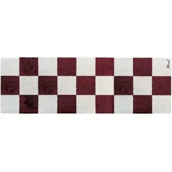 Mad about Mats Fußmatte kariert - Rote Indoor Türmatte für jeden Raum - Kreative und funktionelle Fußmatte im Karo-Design, weich und absorbierend. Ideal für Flur, Wohnzimmer oder Küche. Maschinenwaschbar bei 30 °C, rutschfest und in verschiedenen Farben erhältlich.