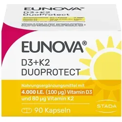 EUNOVA DuoProtect Vitamin D3+K2 4000IE 80UG - 90 Kapseln, rezeptfrei und unterstützt das Immunsystem