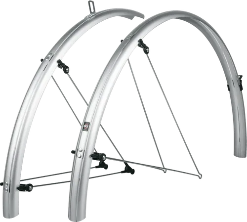 SKS BLUEMELS BASIC 28" 35 Set - Fahrradschutzbleche aus robuster Sandwichkonstruktion, schützen zuverlässig vor Dreck und Spritzwasser, ideal für stilvollen Fahrspaß mit ASR-Sicherheitssystem.