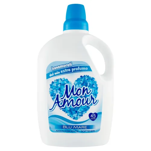 Paglieri Ammorbidente Mon Amour Blu Mare Flüssiger Weichspüler 45 Wäschen - Weichspüler aus Italien mit frischem Blu Mare Duft, ideal für 45 Wäschen und sorgt für weiche, duftende Wäsche.