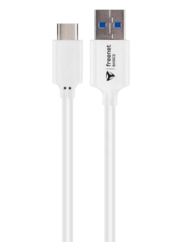 freenet Basics USB-C zu USB-A 3.1 Schnell Daten Ladekabel 1m weiß