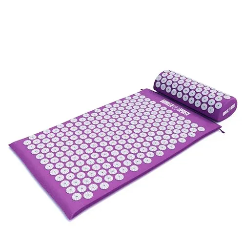 GORILLA SPORTS Akupressurmatte mit Kissen und Tragetasche - Massagegerät zur Entspannung, fördert die Durchblutung und lindert Verspannungen, inklusive ergonomischem Kissen und praktischer Tragetasche.