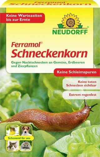 Neudorff Ferramol Schneckenkorn 200 g - Pflanzendünger, effektiver Schneckenschutz dank neuer Ködertechnologie - schonend für Tiere und extrem regenfest.